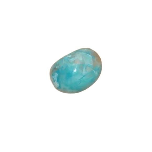 Trendy Chunky Marbled Turquoise Acrylic Ring - Picture 3 of 5